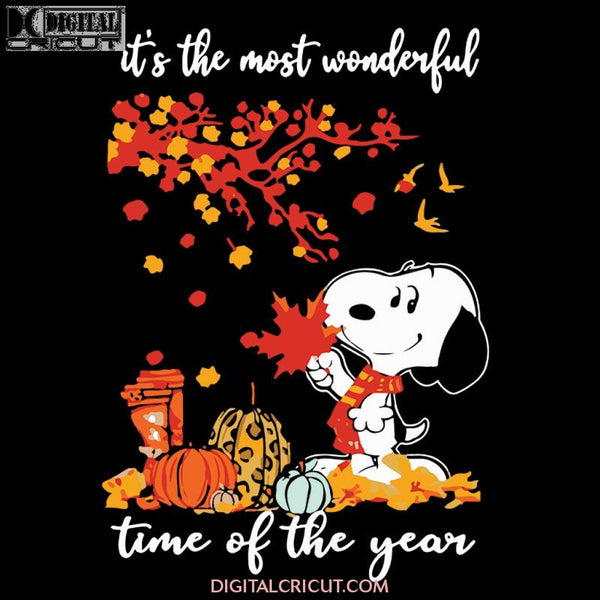 Snoopy It's The Most Wonderful Time Of The Year Svg, Cricut File, Snoopy Svg, Fall Svg, Halloween Svg, Clipart