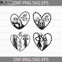 Jack And Sally Love Svg Bundle Halloween Cricut File Clipart Png Eps Dxf