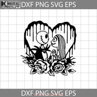 Jack And Sally Love Svg Floral Heart Halloween Svg Cricut File Clipart Png Eps Dxf