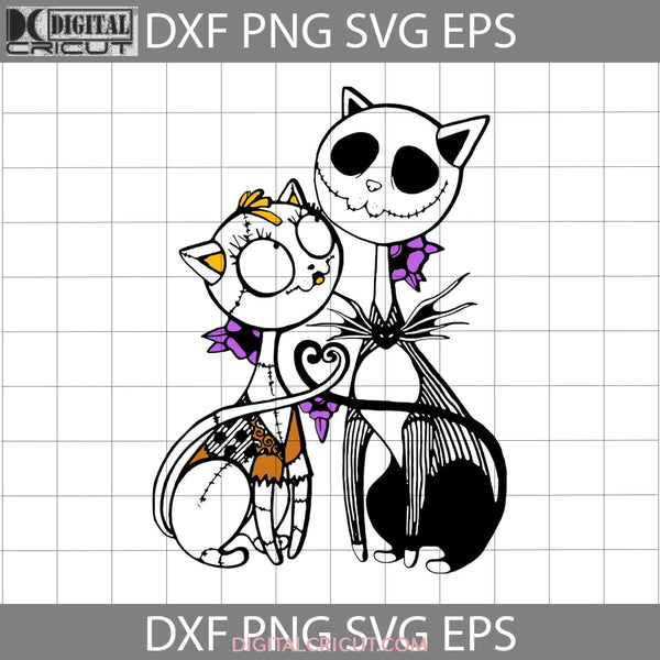 Jack Skellington And Sally Cat Svg Halloween Cricut File Clipart Png Eps Dxf