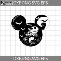 Jack Skellington Mickey Head Svg The Nightmare Before Christmas Halloween Gift Svg Cricut File