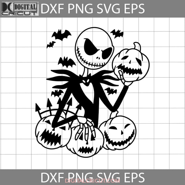 Jack Skellington Pumpkin Svg Horror Movie Halloween Cricut File Clipart Png Eps Dxf