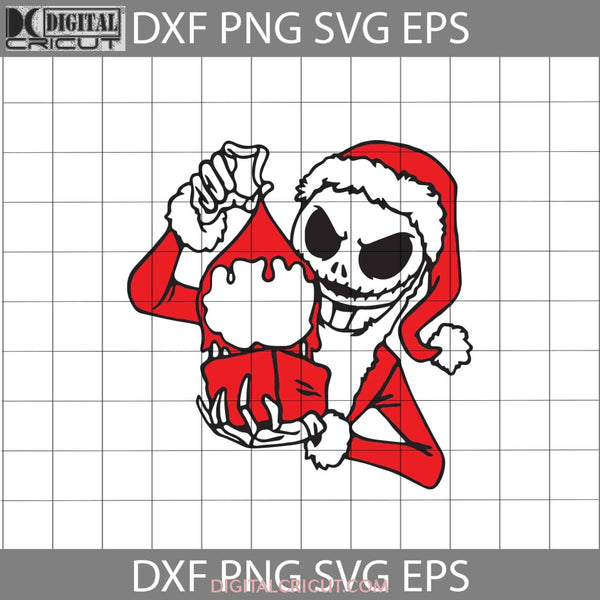 Jack Skellington Wearing Christmas Suit Svg Spooky Svg Cartoon Gift Cricut File Clipart Png Eps Dxf