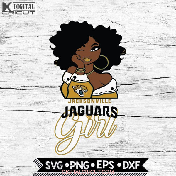 Jacksonville Jaguars Girl Svg, NFL Svg, Cricut File, Svg, Football Svg, Black Woman Svg, BLM Svg