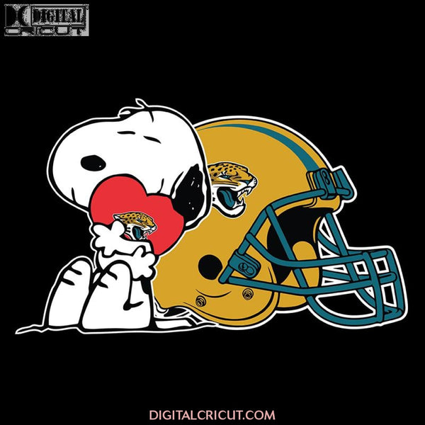 Jacksonville Jaguars Snoopy Love Svg, Cricut File, NFL Svg, Sport Svg, Football Svg, Love Svg, Snoopy Svg, Clipart, Svg, Png, Eps, Dxf