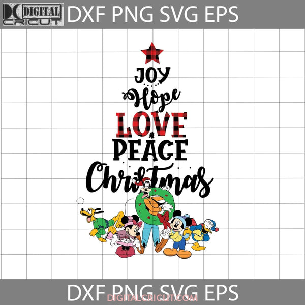 Joy Hope Love Peace Christmas Svg Cricut File Clipart Png Eps Dxf