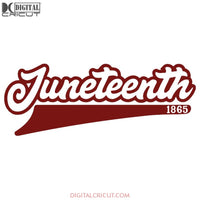 Juneteenth 1865 Swoosh Svg Png Dxf Sports Font Style Cricut Or Silhouette Cut File
