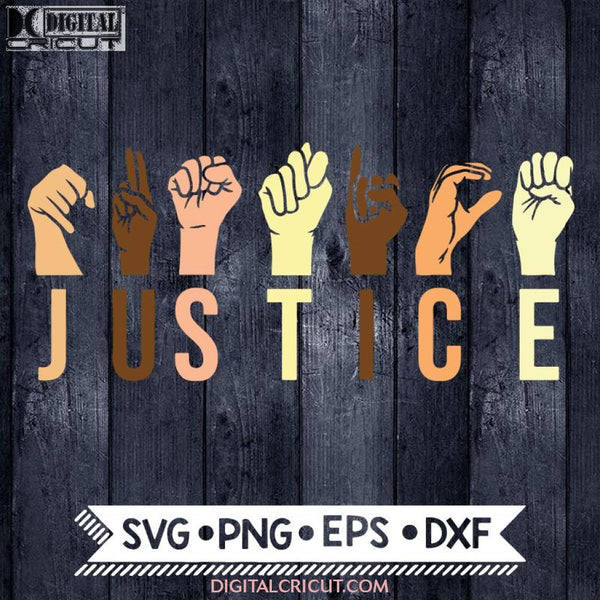 Justice Hand Sign Language Black Lives Matter Svg Blm Cricut File Png Eps Dxf