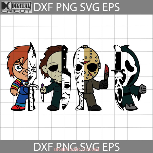 Killers In Knifes Svg Halloween Cricut File Clipart Png Eps Dxf