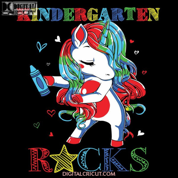 Kindergarten Rocks Unicorn Floss Like A Boss Svg, Back To School Svg, Unicorn Svg, Flossing Svg, Cricut File