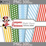 Leopard Print Patterns Bundle Digital Paper Rainbow Animal Png Background Wallpaper Mouse Pattern