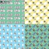 Light Robot Seamless Pattern Digital Papers Scrapbook Paper Background Wallpaper 12*12Inches -300Dpi