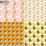 Light Robot Seamless Pattern Digital Papers Scrapbook Paper Background Wallpaper 12*12Inches -300Dpi
