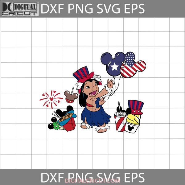 Lilo America Svg Loves 4Th Of July Usa Flag Independence Day And Stitch Cricut File Clipart Png Eps