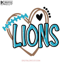 Lions Love Svg, Football Lions Svg, Love Lions Svg, NFL Svg, Cricut File, Clipart, Detroit Lions Svg, Football Svg, Sport Svg, Love Football Svg15