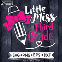 Little Miss Third Grade Svg Back To School