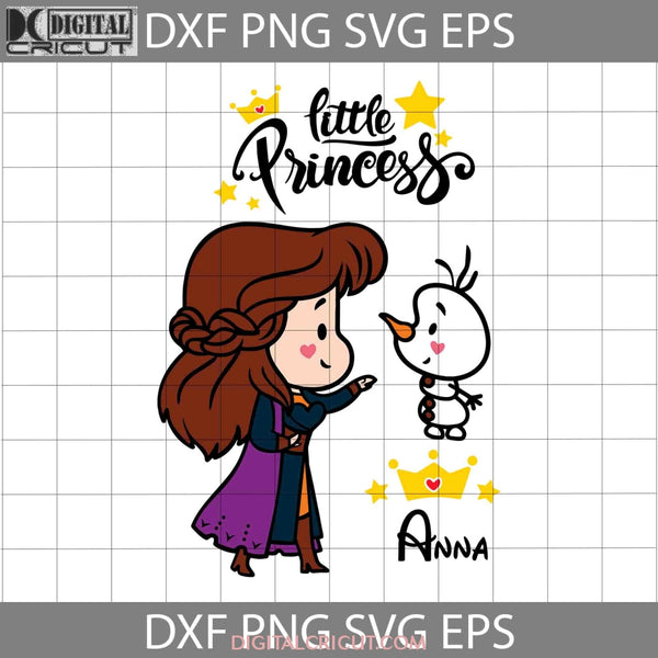Little Princess Anna Svg Cartoon Cricut File Clipart Png Eps Dxf