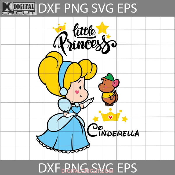 Little Princess Cinderella Svg Cartoon Cricut File Clipart Png Eps Dxf