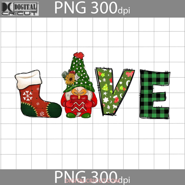Love Png Gnome Christmas Sock Gift Digital Images 300Dpi