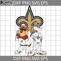 Bugs And Tasmania Love New Orleans Saints Svg Looney Tunes Nfl Football Team Cricut File Clipart Png