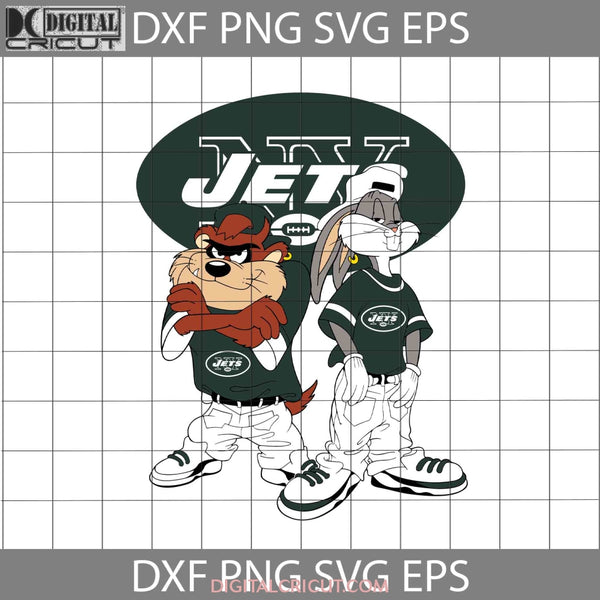 Bugs And Tasmania Love New York Jets Svg Looney Tunes Nfl Football Team Cricut File Clipart Png Eps