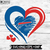 Buffalo Bills Love Svg, Heart Buffalo Bills Svg, NFL Svg, Football Svg, Cricut File, Svg