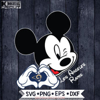 Los Angeles Rams Svg, Love Svg, Heart Mickey Mouse Love Svg, NFL Svg, Disney Svg, Football Svg, Cricut File, Svg