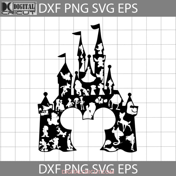 Magic Kingdom Mickey Mouse Svg Cartoon Cricut File Clipart Png Eps Dxf