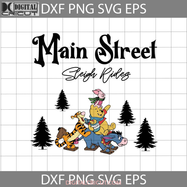 Main Street Sleigh Rides Svg Christmas Gift Cricut File Clipart Png Eps Dxf