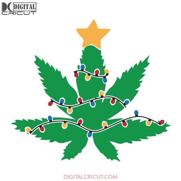 Marijuana Christmas Tree SVG EPS PNG dxf File Set