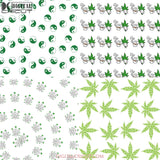 Marijuana Seamless Patterns Digital Papers Scrapbook Pattern Paper Background Wallpaper Canabis Weed