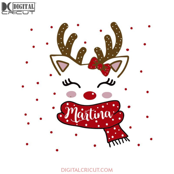 Martina Deer Christmas Svg, Santa Svg, Snowman Svg, Christmas Svg, Merry Christmas Svg, Bake Svg, Cake Svg, Cricut File, Clipart, Svg, Png, Eps, Dxf