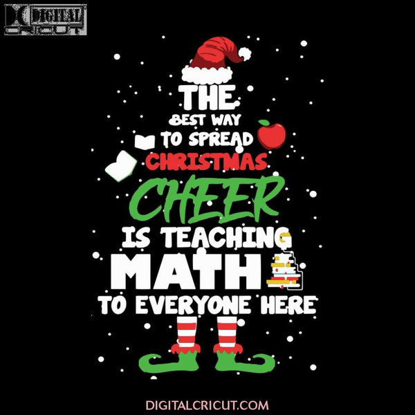Math Teacher Christmas Svg, Elf Svg, School Svg, Teacher Svg, Merry Christmas Svg, Cricut File, Clipart, Christmas Svg, Png, Eps, Dxf