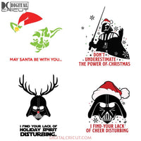 May Be Santa Be With You Star War Files For Cricut, Bundle, Clipart, Silhouette, Star Wars Svg, Christmas Svg, Disney Svg