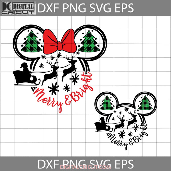 Merry And Bright Christmas Svg Svg Cricut File Clipart Png Eps Dxf