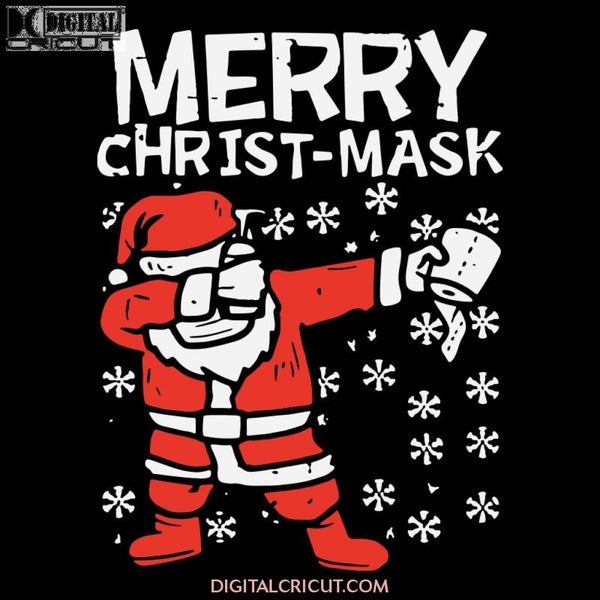 Merry Christ Mask Svg, Funny Santa Svg, Christmas Svg, Merry Christmas Svg, Christmas Light Svg, Cricut File, Clipart, Svg, Png, Eps, Dxf