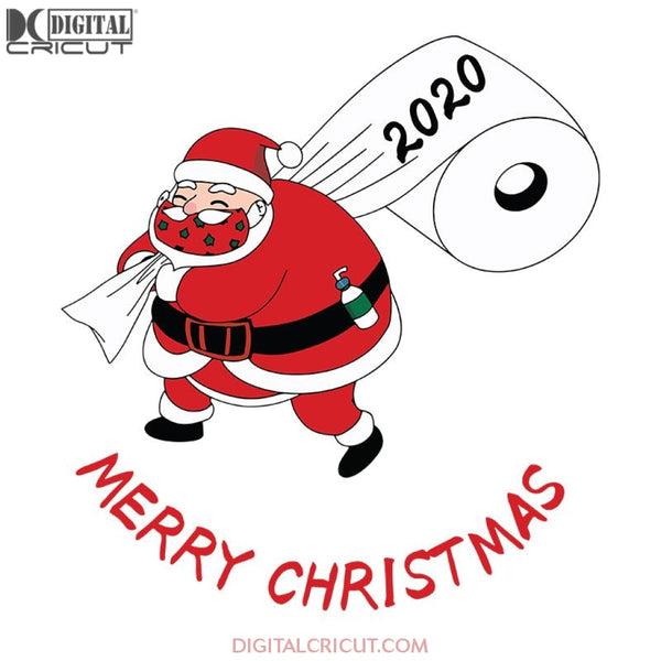 Merry Christmas Santa And Toilet Paper 2020 Svg, Santa Svg, Snowman Svg, Christmas Svg, Merry Christmas Svg, Bake Svg, Cake Svg, Cricut File, Clipart, Svg, Png, Eps, Dxf