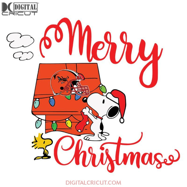 Cleveland Browns Merry Christmas Svg, Cricut File, Clipart, Football Svg, NFL Svg, Sport Svg, Christmas Svg, Snoopy Svg, Png, Eps, Dxf