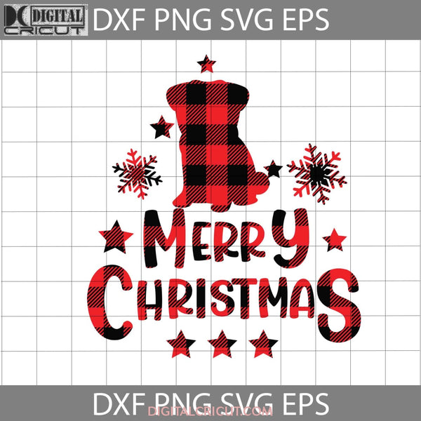 Merry Christmas Svg Dog Buffalo Plaid Pug Christmas Gift Cricut File Clipart Png Eps Dxf