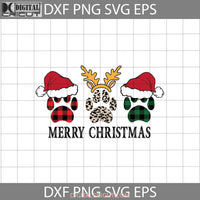 Merry Christmas Svg Dog Paw Santa Gift Cricut File Clipart Svg Png Eps Dxf