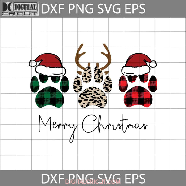 Merry Christmas Svg Dog Paw The Elf Svg Santa Gift Cricut File Clipart Png Eps Dxf