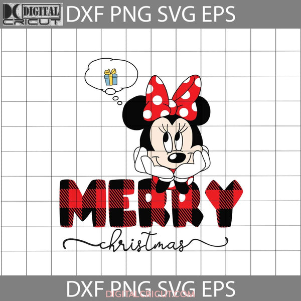 Merry Christmas Svg Minnie Cartoon Svg Gift Cricut File Clipart Png Eps Dxf