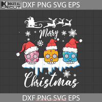 Merry Christmas Svg Skull Santa Hat Svg Gift Cricut File Clipart Png Eps Dxf