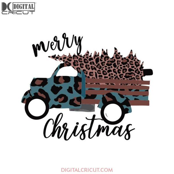 Merry Christmas Svg, Christmas Tree Svg, Christmas Truck Svg, Leopard Svg, Leopard Tree Svg, Cricut File, Clipart, Gift Svg, Png, Eps, Dxf