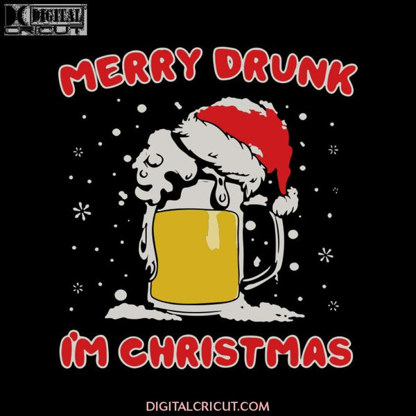 Merry Drunk Beer I'm Christmas Svg, Santa Svg, Snowman Svg, Christmas Svg, Merry Christmas Svg, Bake Svg, Cake Svg, Cricut File, Clipart, Svg, Png, Eps, Dxf