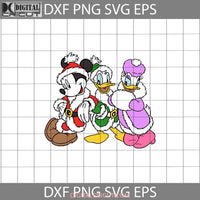 Mickey And Donald Christmas Svg Three Friends Cartoon Gift Cricut File Clipart Png Eps Dxf