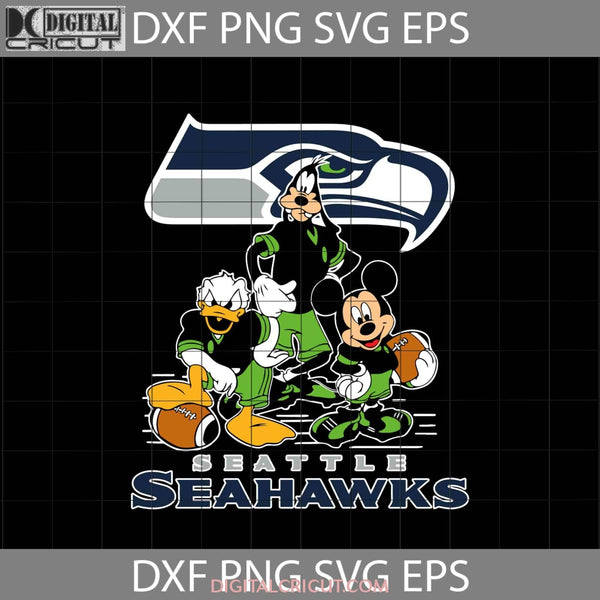Mickey And Friends Love Seattle Seahawks Svg Nfl Svg Football Team Cricut File Clipart Png Eps Dxf