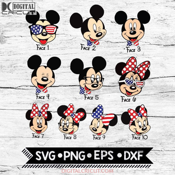 Mickey And Minnie 4Th Of July Svg Disney Svg Matching Family Fourth