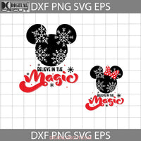 Mickey And Minnie Ears Believe In The Magic Svg Bundle Cartoon Christmas Svg Gift Cricut File