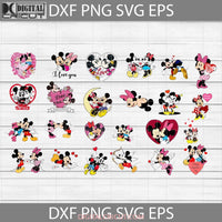 Mickey And Minnie Love Svg Mouse Bundle Valentines Day Gift Cricut File Clipart Png Eps Dxf